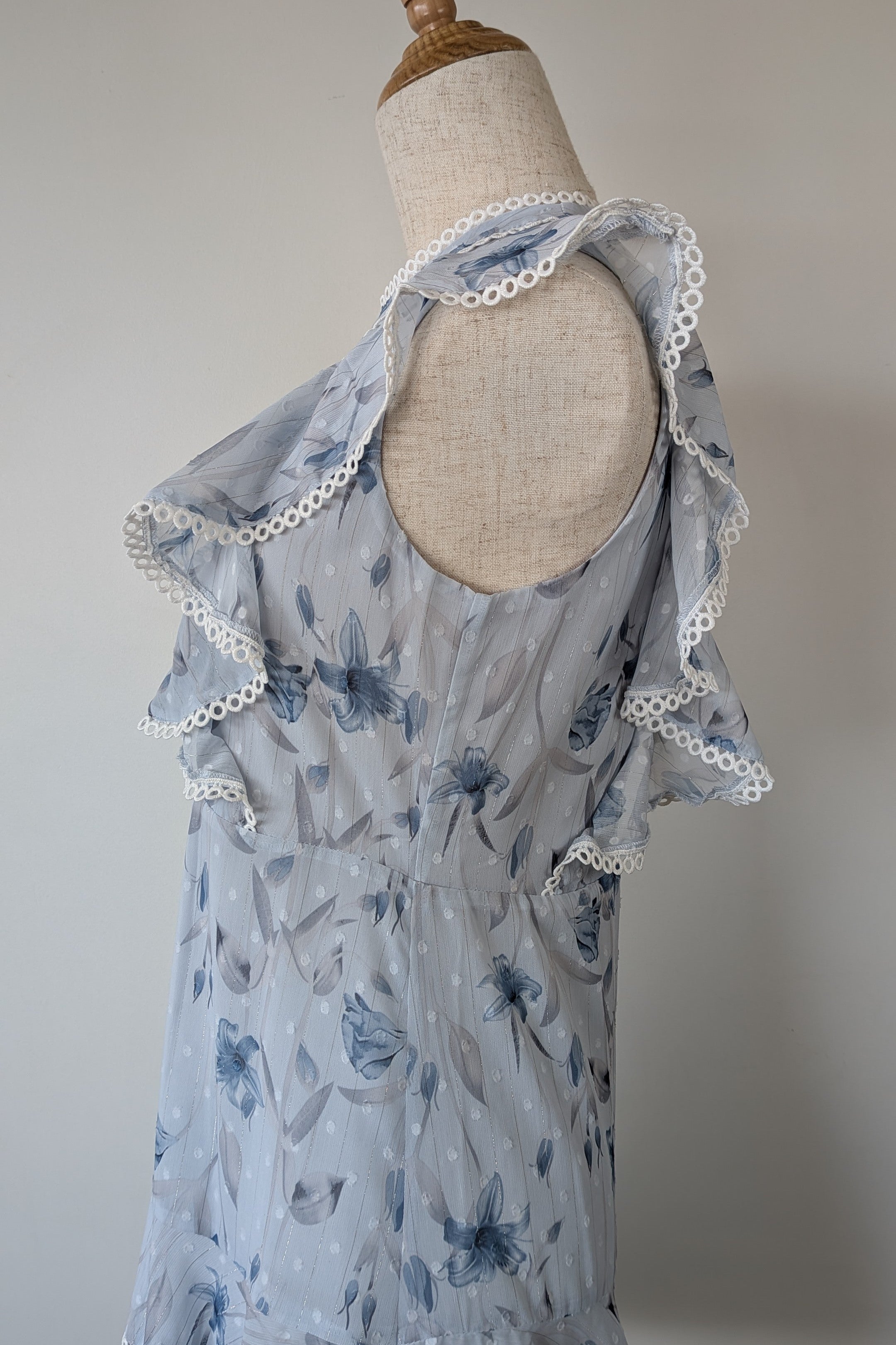 Bardot Junior Sadie Trim Dress in Blue Lily Size 16