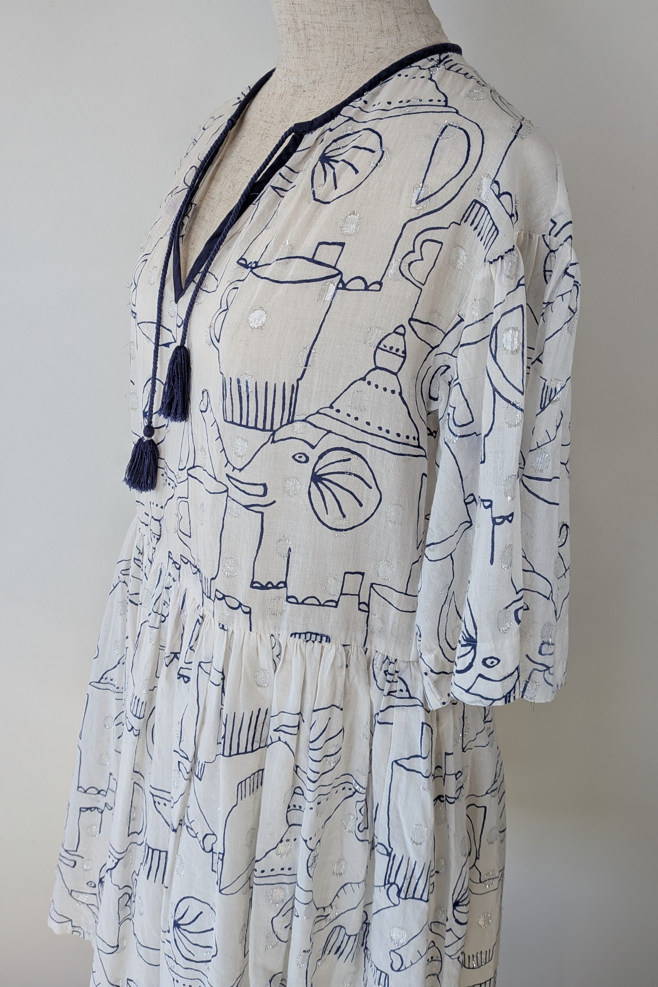 Gorman x Monika Forsberg Elephant Tea Dress Size 6