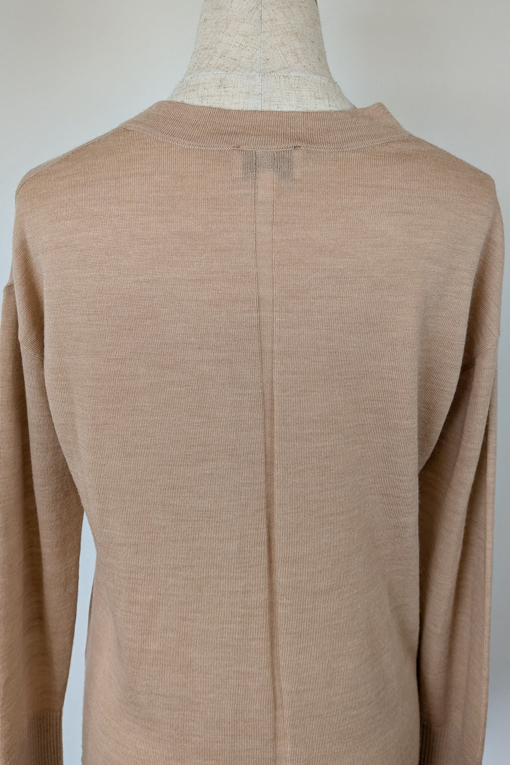 Witchery 100% Merino Wool Champagne Sequin Bead Detail Jumper Size XS