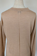 Witchery 100% Merino Wool Champagne Sequin Bead Detail Jumper Size XS