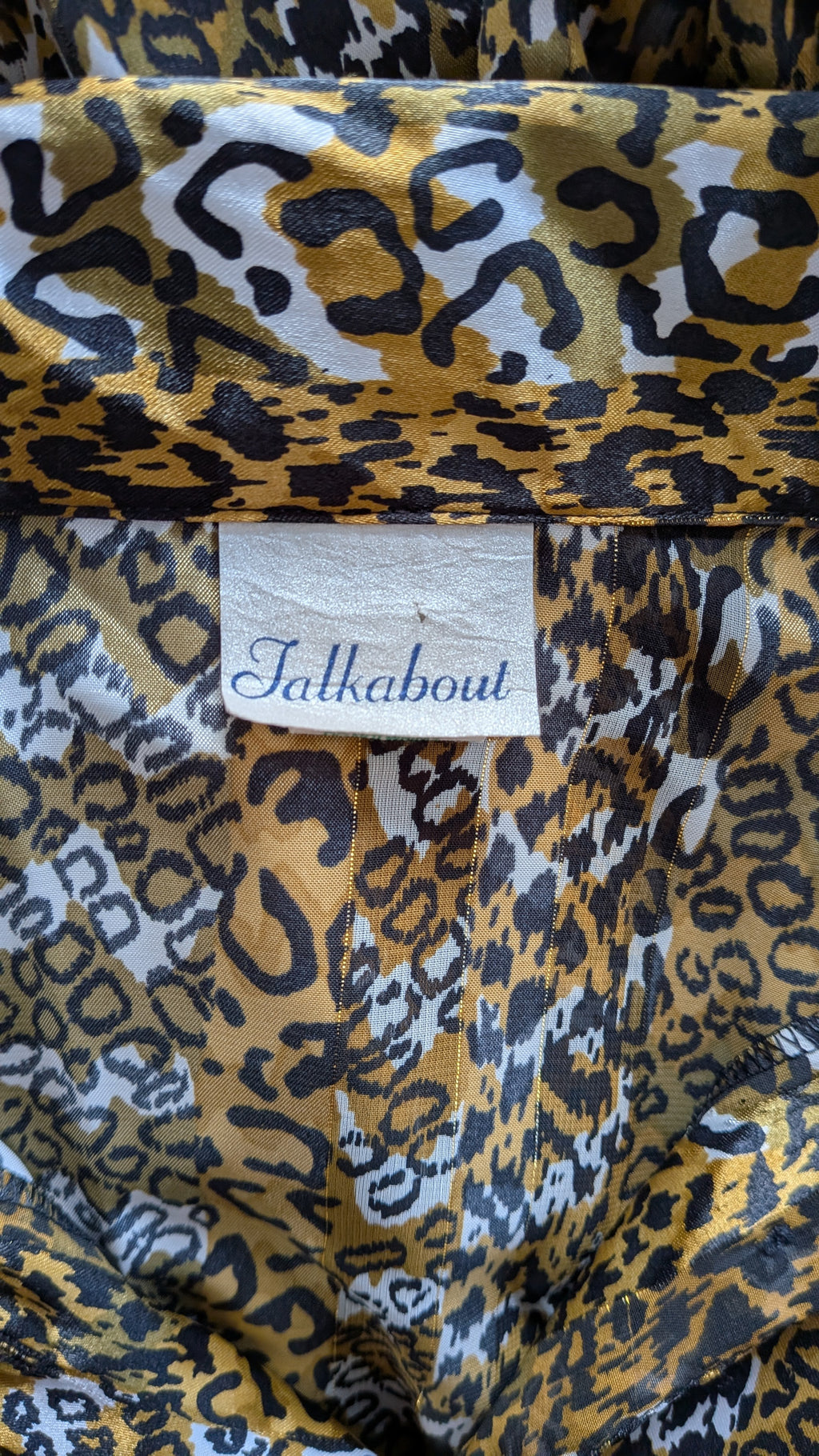 Vintage 90s Talkabout Leopard Print Shirt Size L