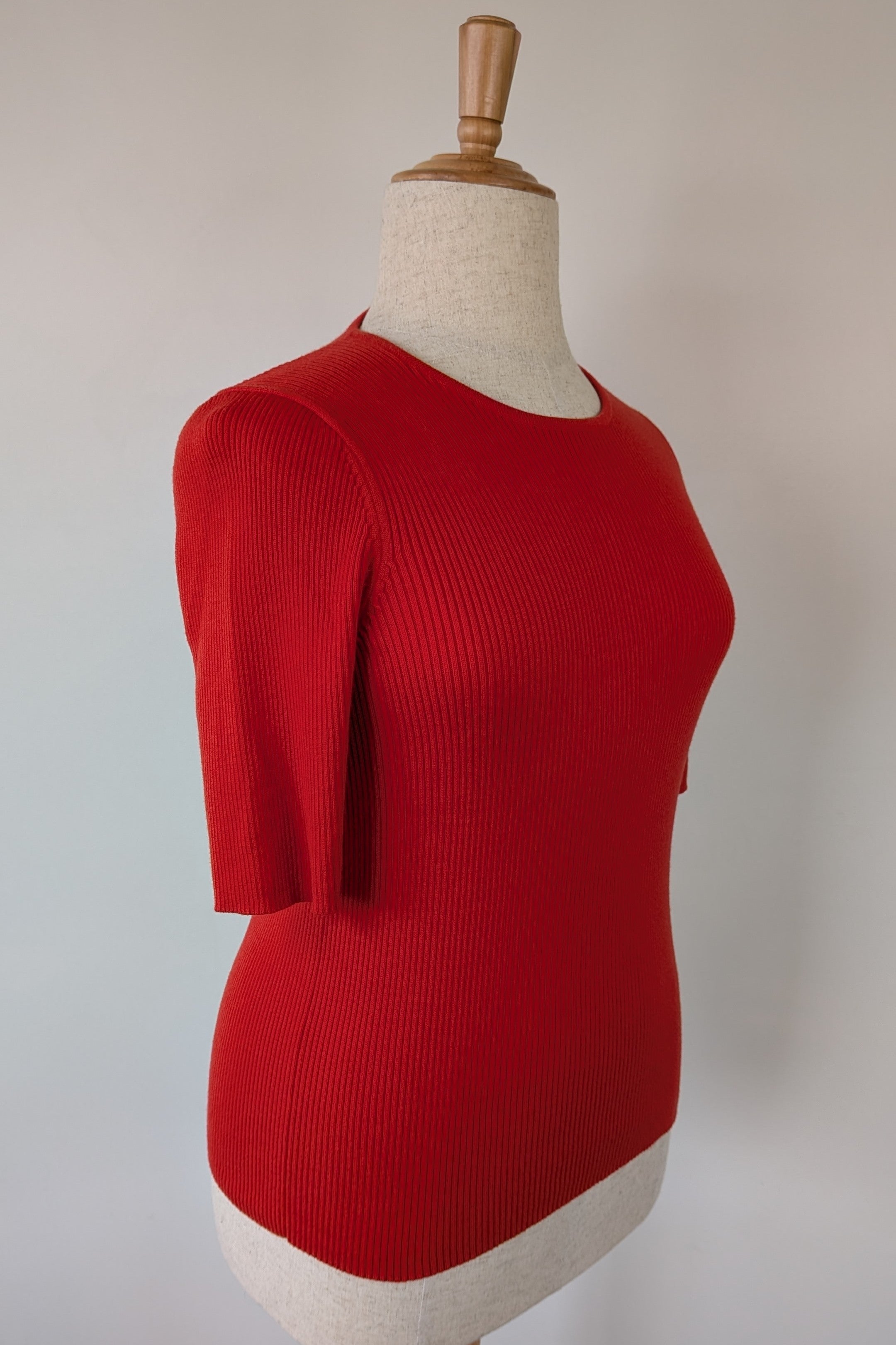 Boden Red Wool Cotton Knit Tee Size 16