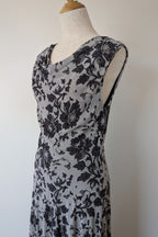 Vintage Y2K Tea Berry Floral Lace Cowl Neck Dress Size 8/10