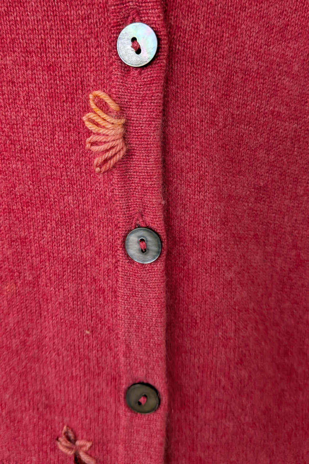 Boden Pink 100% Cashmere Floral Embroidered Cardigan Size 12/14