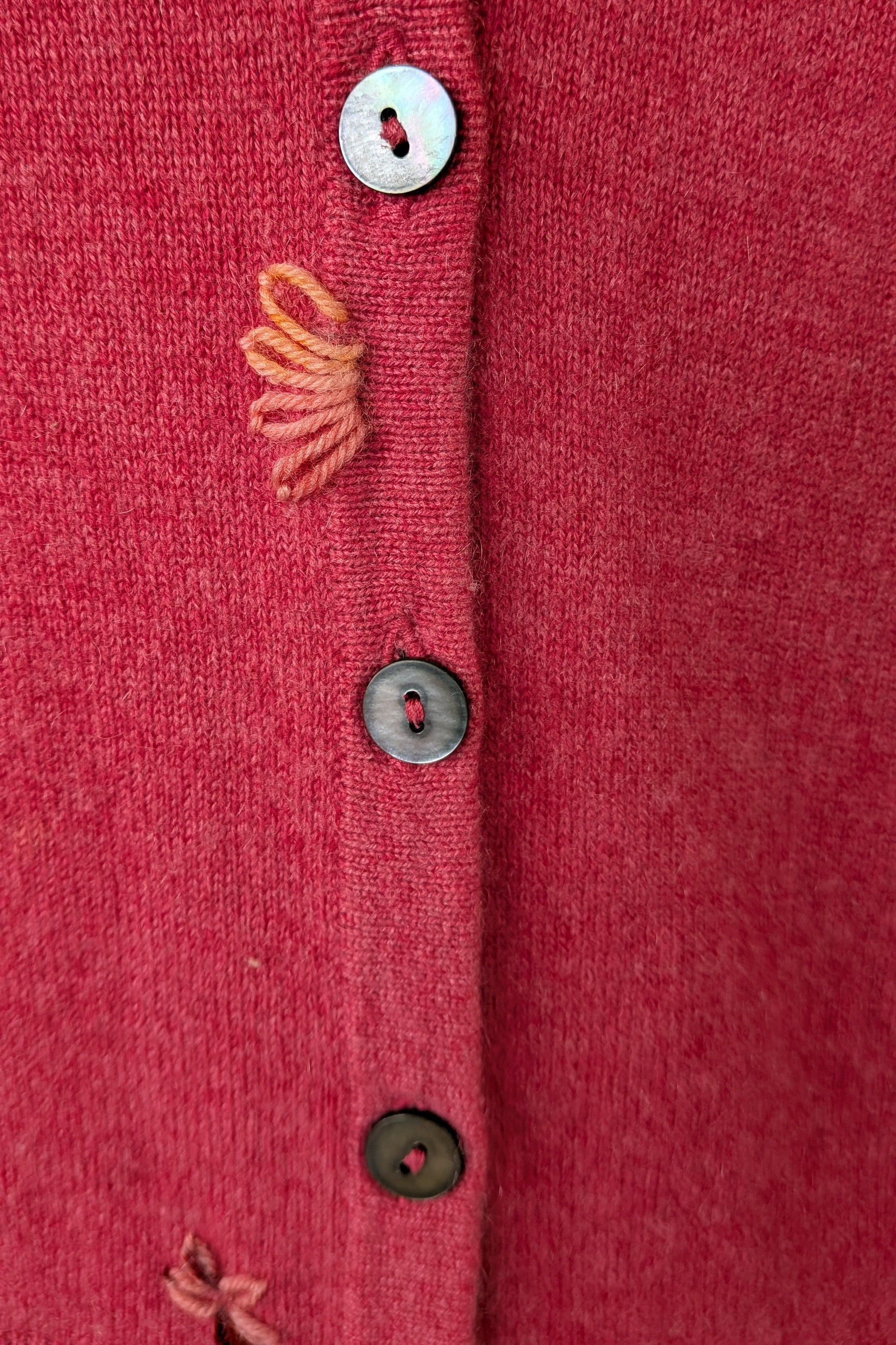 Boden Pink 100% Cashmere Floral Embroidered Cardigan Size 12/14