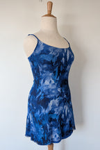 Luck & Trouble Lovesick Recycled Mesh Dress in Blue Size 16 BNWT RRP $70