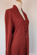 Vintage 90s Meredith Rust Long Cardigan Size 12