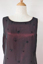 Vintage Y2K Suzanne Grae Red & Black Overlay Dress Size 12