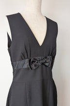 Vintage Y2K Crossroads Sleeveless Black Bow Cocktail Dress Size 12/14