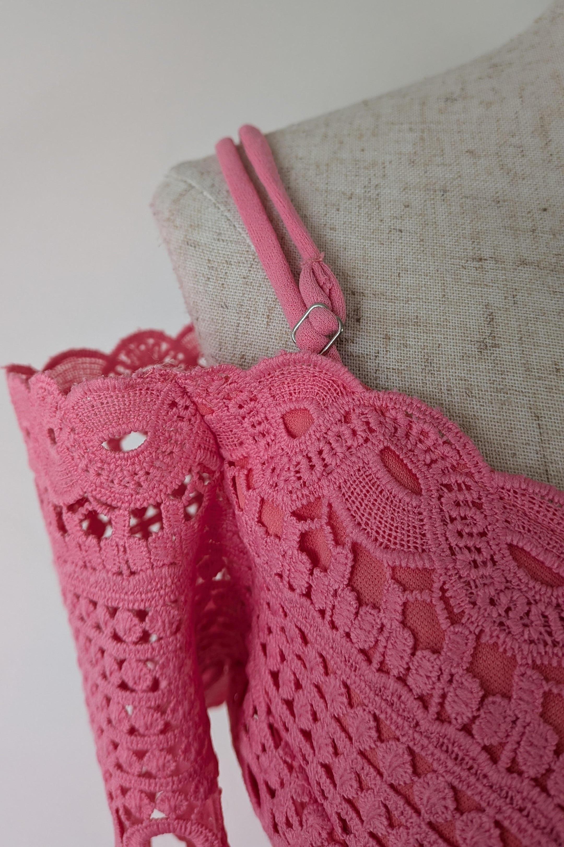 Mei Mei Pink Lace Midi Dress Size 14 Brand New With Tags