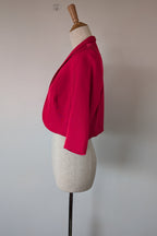 Perri Cutten Structured Cropped Blazer in Pink Size 10