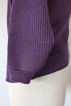 Vintage 80s Casaveen Pure New Wool Purple Cardigan (Made in Tasmania) Size 14