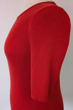 Boden Red Wool Cotton Knit Tee Size 16