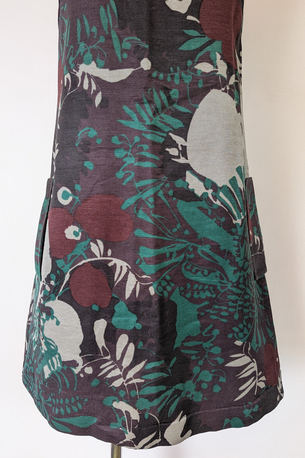 Vintage Cue Botanical Print Shift Dress Size 6