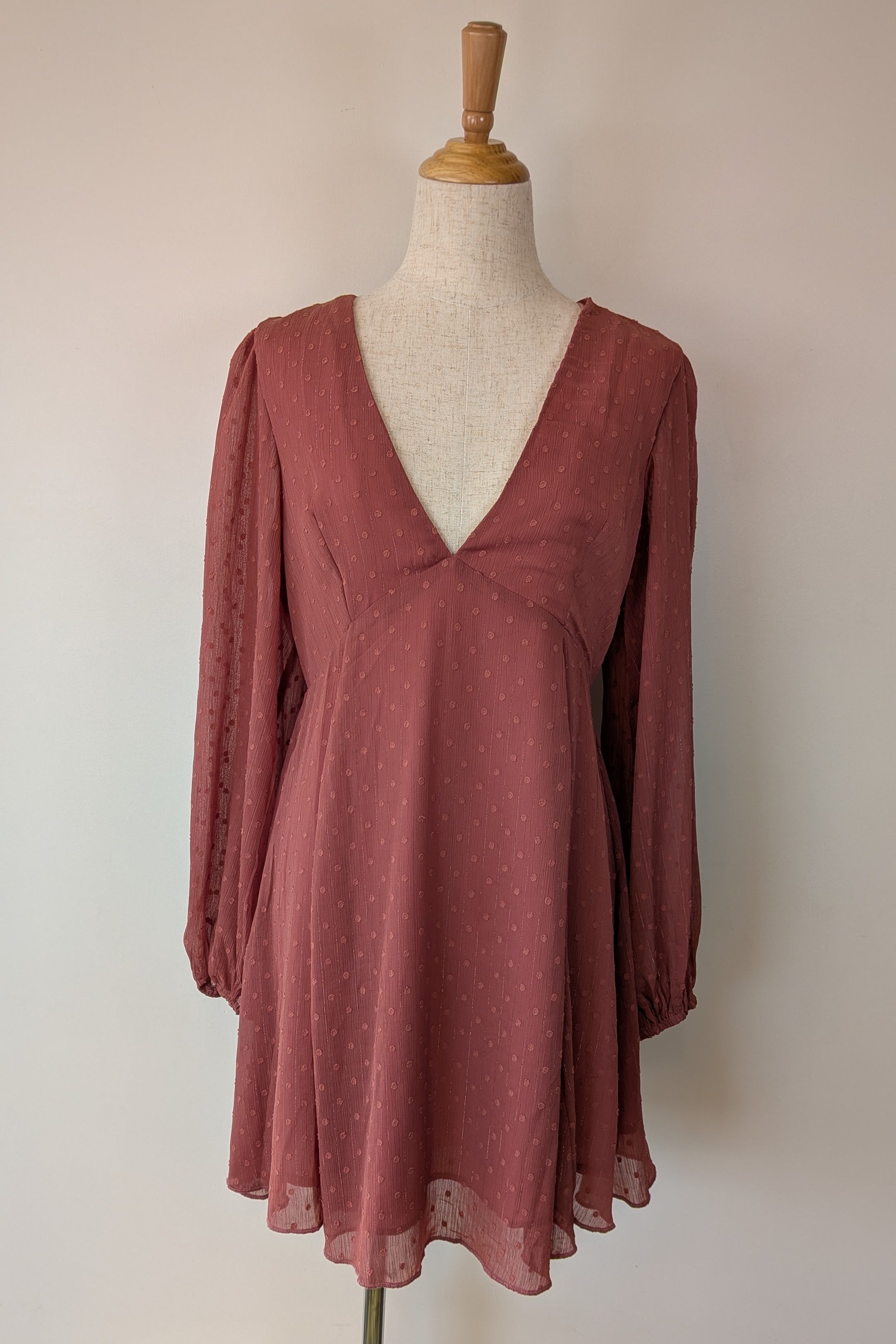 Showpo Dusty Pink Alert Me Dress Size 12 Brand New With Tags