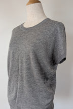 Country Road Grey Merino Wool & Silk Asymmetric Long Knit Top Size XXS