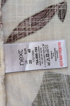 Next Linen Blend Floral Shift Dress Size 20