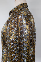 Vintage 90s Talkabout Leopard Print Shirt Size L