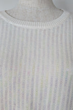 Vine Apparel White Wool Blend Iridescent Sequin Jumper Size M/L