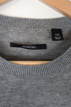 Country Road Grey Merino Wool & Silk Asymmetric Long Knit Top Size XXS