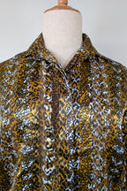 Vintage 90s Talkabout Leopard Print Shirt Size L