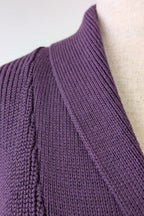 Vintage 80s Casaveen Pure New Wool Purple Cardigan (Made in Tasmania) Size 14
