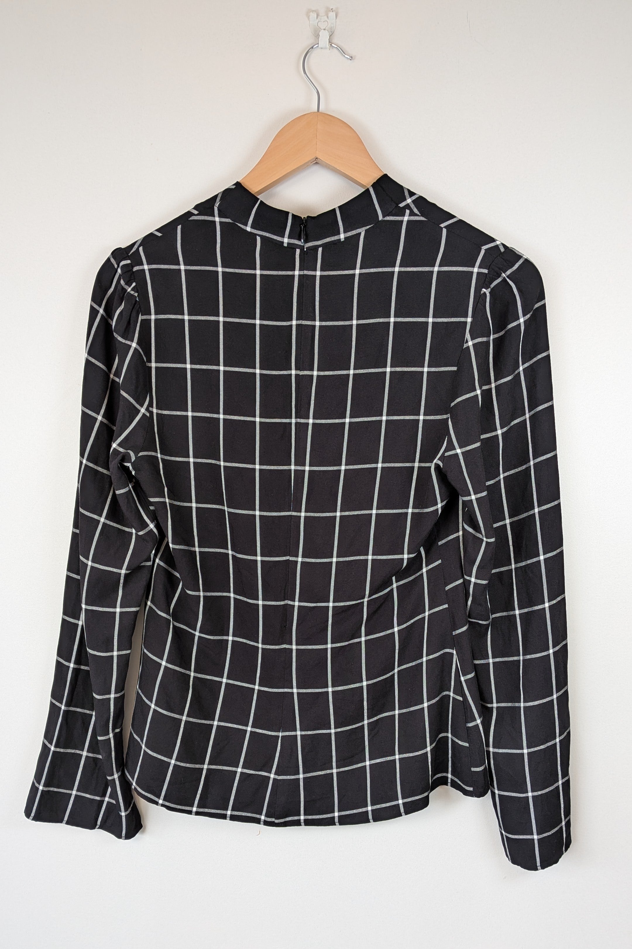 Veronika Maine Black & White Check Shirt Size 6 Brand New With Tags RRP $219