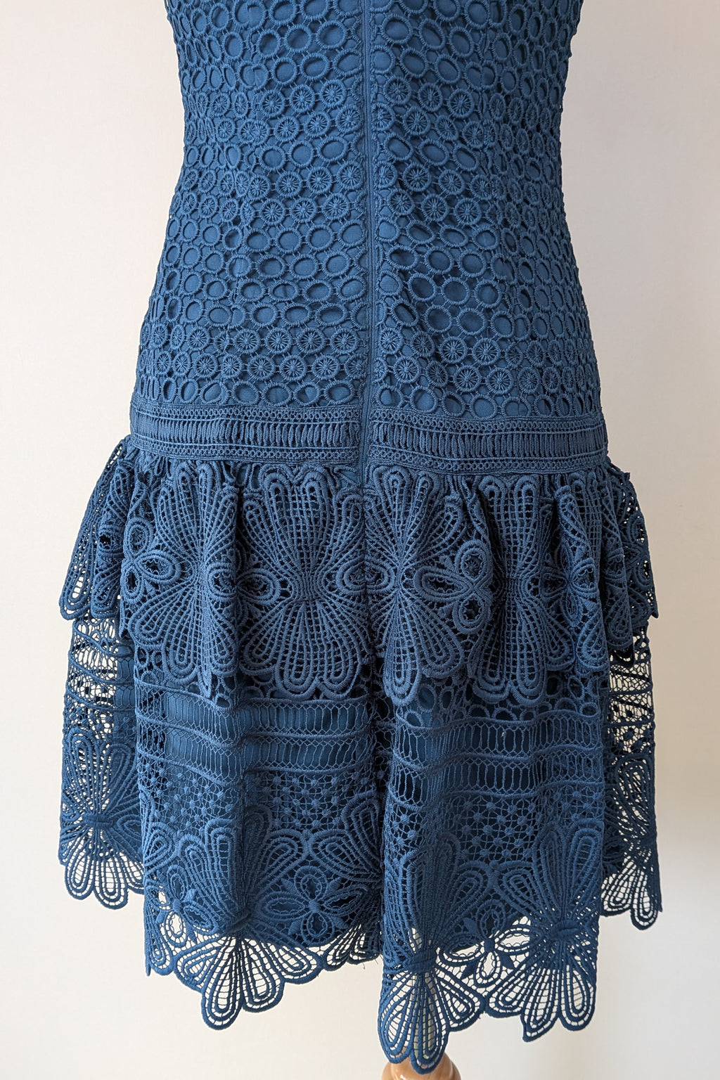 Review Teal Lace Drop Waist Dress Size 6