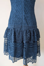Review Teal Lace Drop Waist Dress Size 6