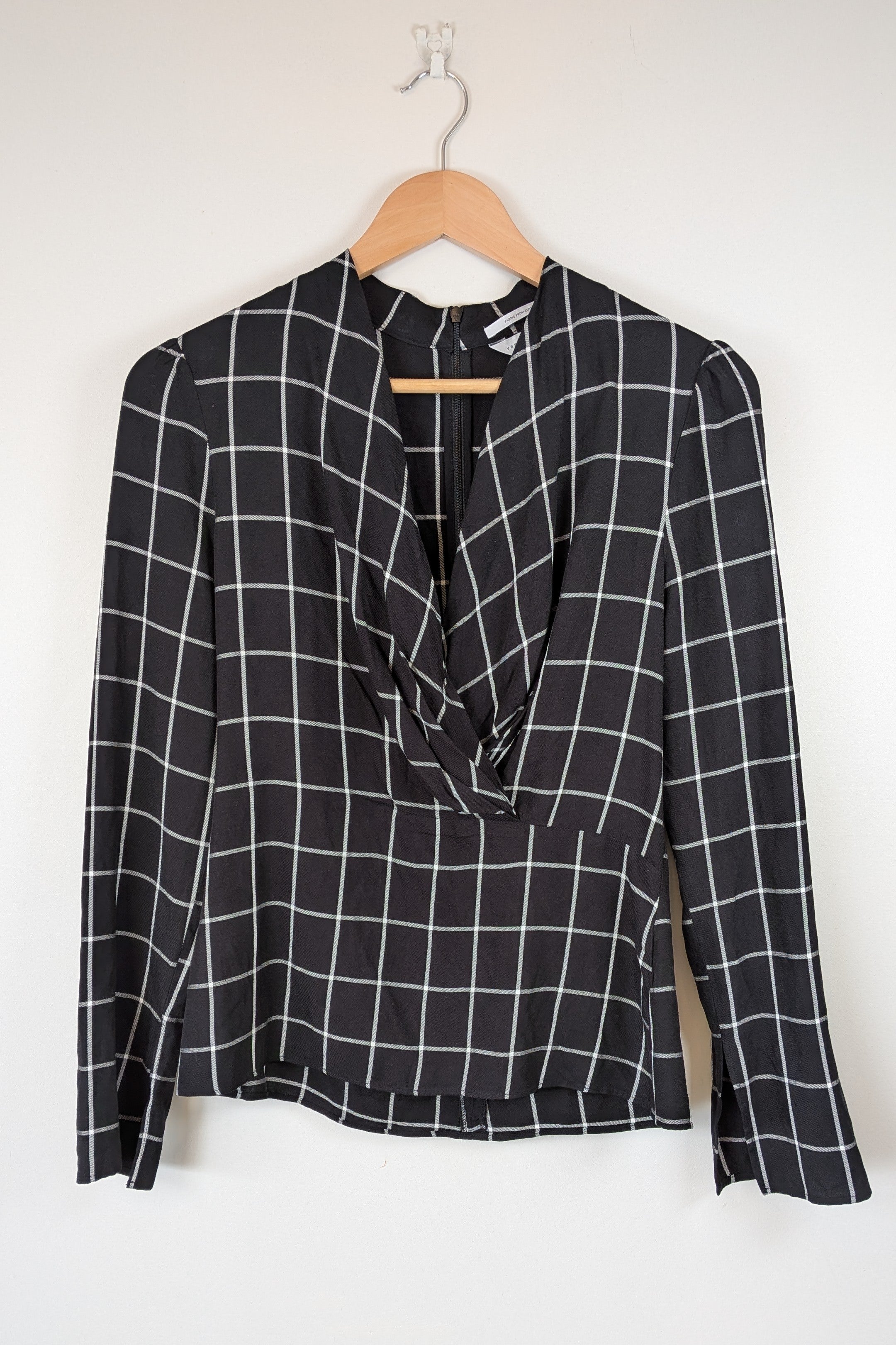Veronika Maine Black & White Check Shirt Size 6 Brand New With Tags RRP $219