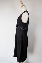 Vintage Y2K Crossroads Sleeveless Black Bow Cocktail Dress Size 12/14