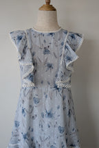 Bardot Junior Sadie Trim Dress in Blue Lily Size 16