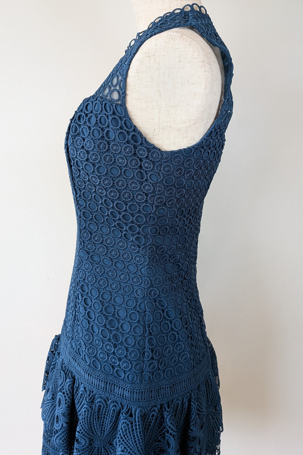 Review Teal Lace Drop Waist Dress Size 6