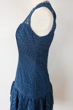 Review Teal Lace Drop Waist Dress Size 6