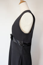 Vintage Y2K Crossroads Sleeveless Black Bow Cocktail Dress Size 12/14