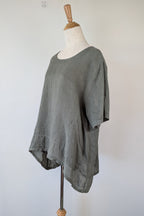 Dolce Vita Italian Linen Top in Khaki One Size