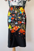 Piccione.Piccione Italian Designer Printed A-Line Dress Size 10/12