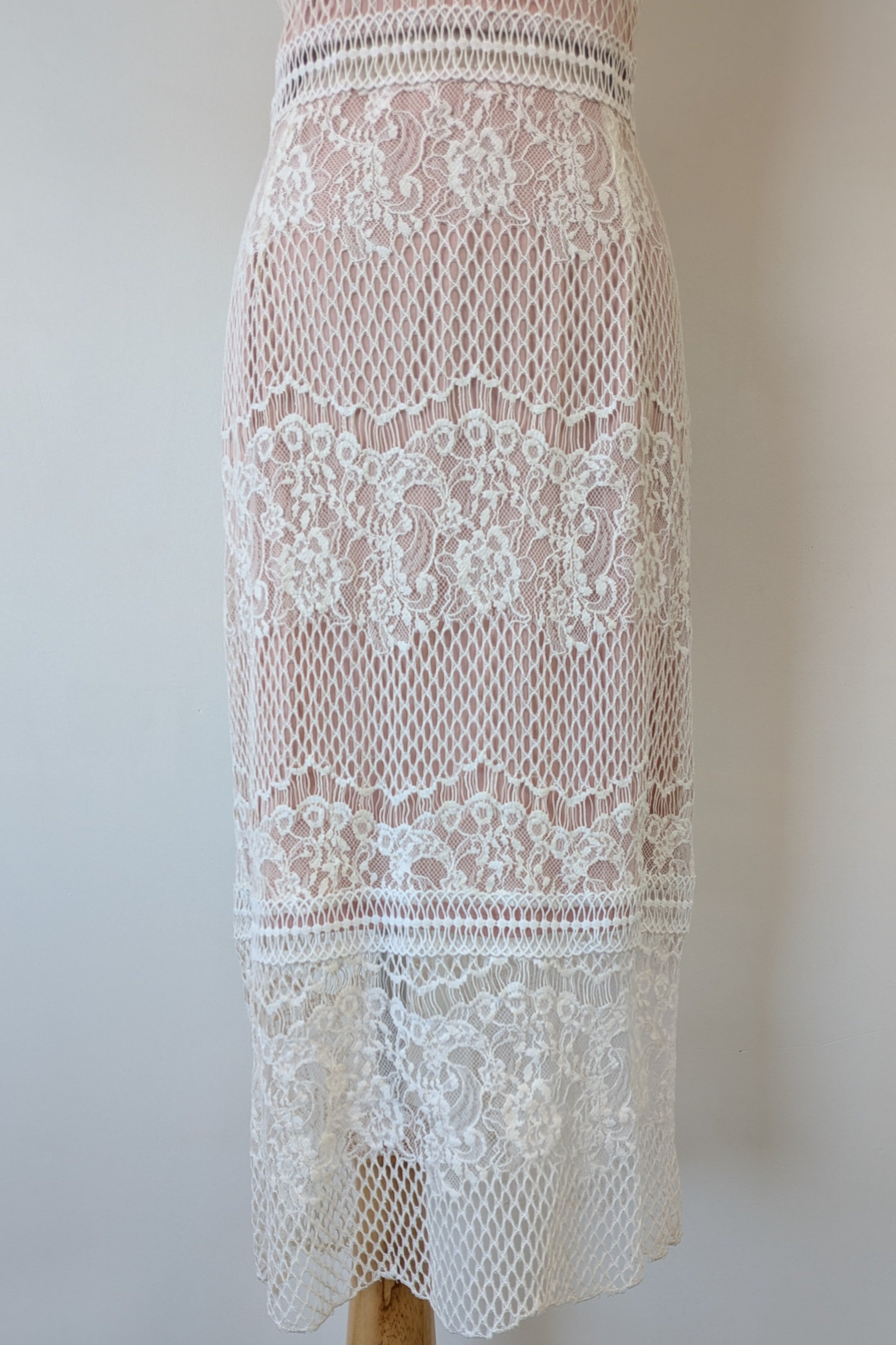 Esther & Co Cairo White Lace Dress Size 14 Brand New With Tags