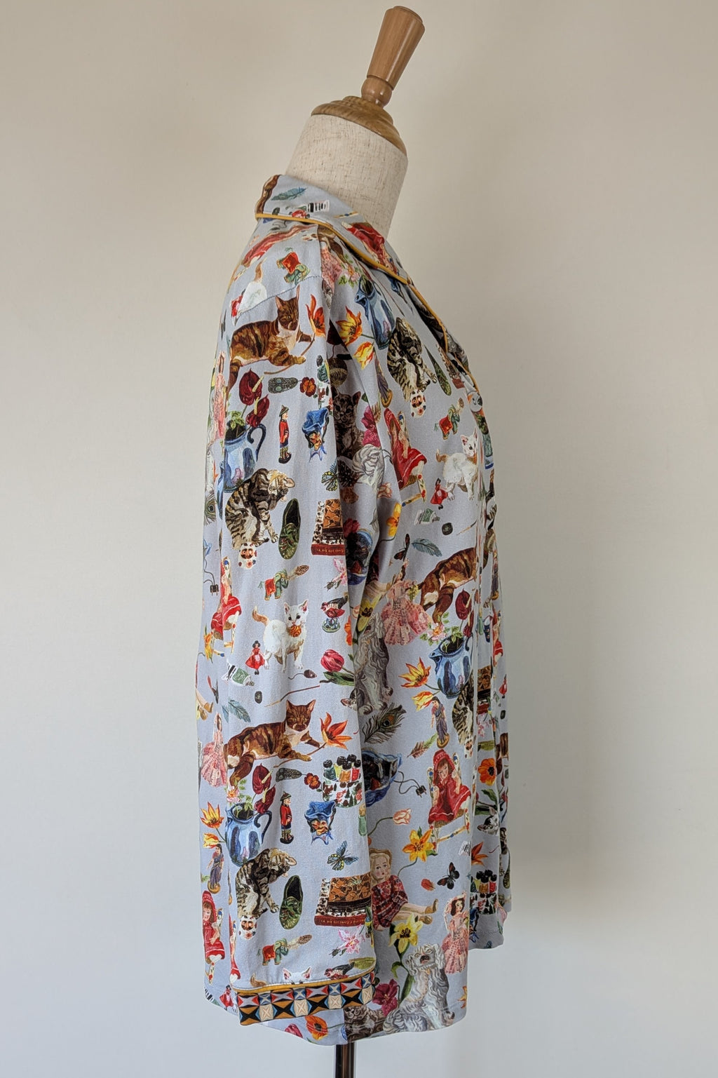 Blue Illusion x Nathalie Lété House of Cats PJ Top Size S