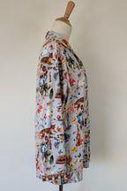 Blue Illusion x Nathalie Lété House of Cats PJ Top Size S