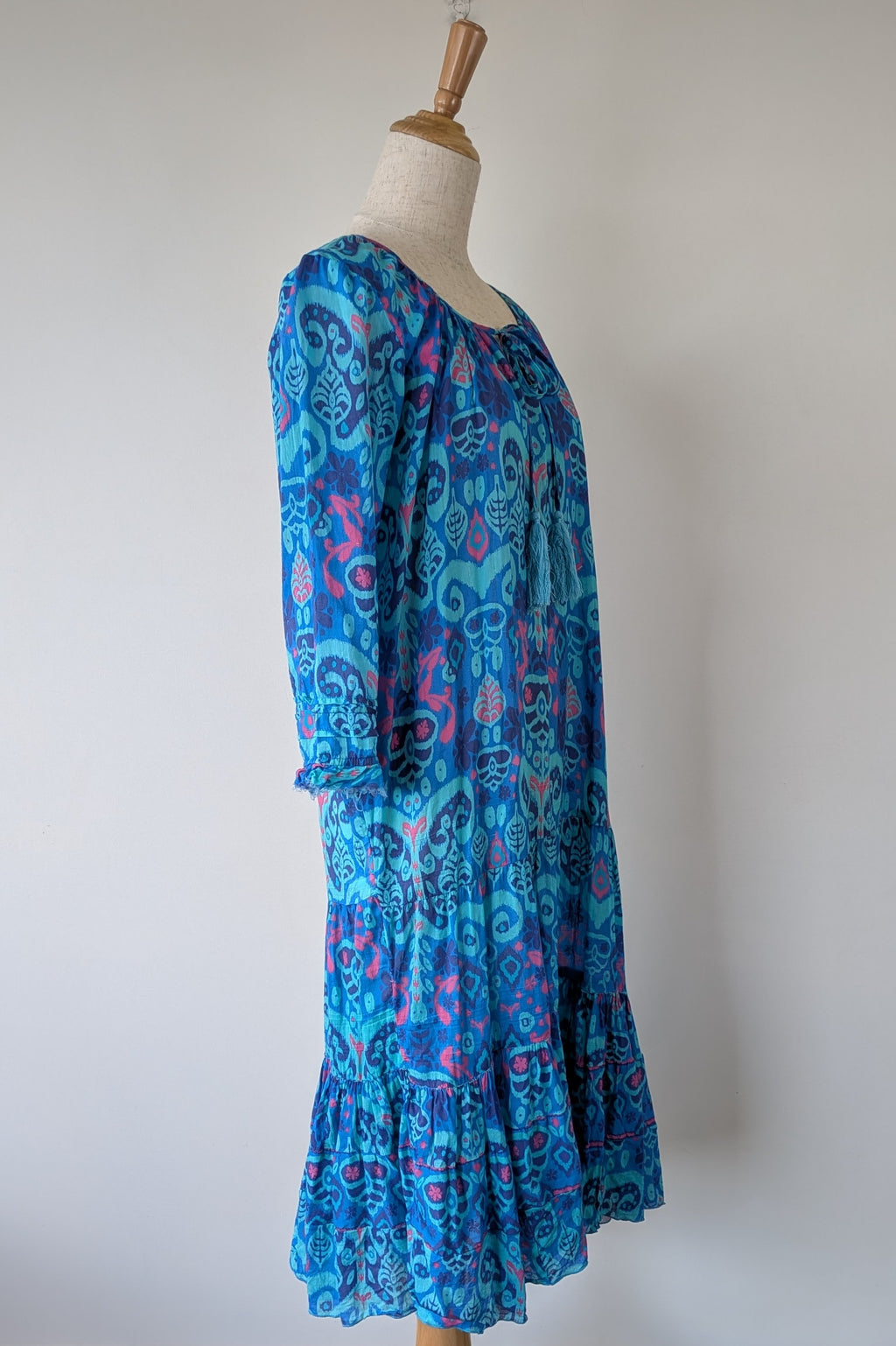Naudic Cotton Bohemian Midi Dress Size S