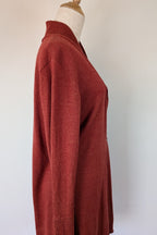 Vintage 90s Meredith Rust Long Cardigan Size 12
