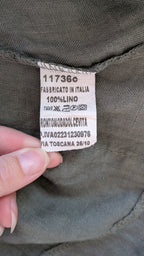Dolce Vita Italian Linen Top in Khaki One Size