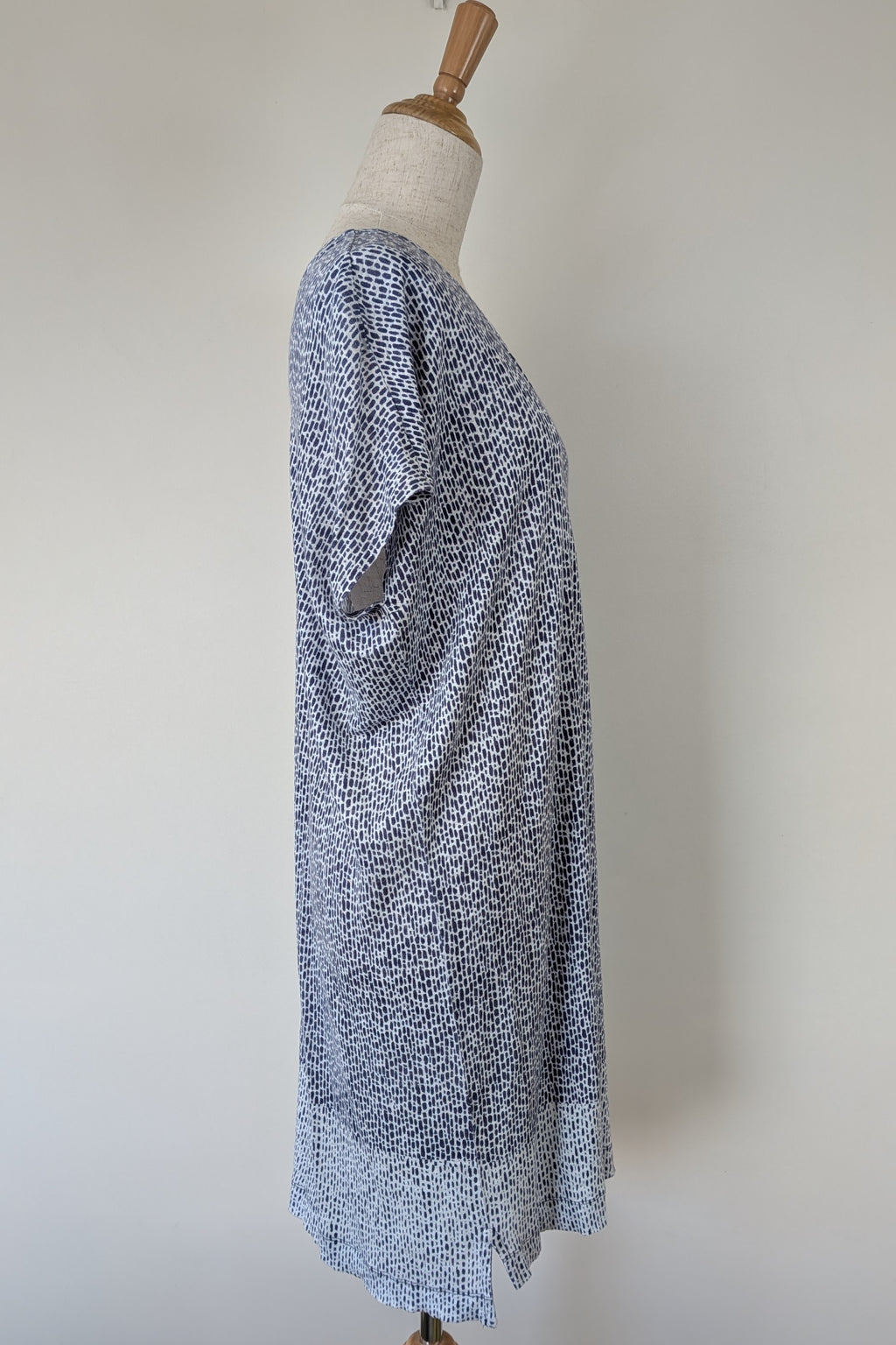 Sportscraft 100% Linen Blue & White Speckled Dress Size 8