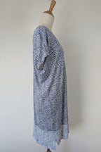 Sportscraft 100% Linen Blue & White Speckled Dress Size 8