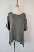 Dolce Vita Italian Linen Top in Khaki One Size