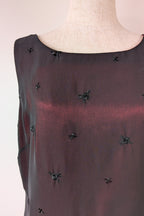 Vintage Y2K Suzanne Grae Red & Black Overlay Dress Size 12