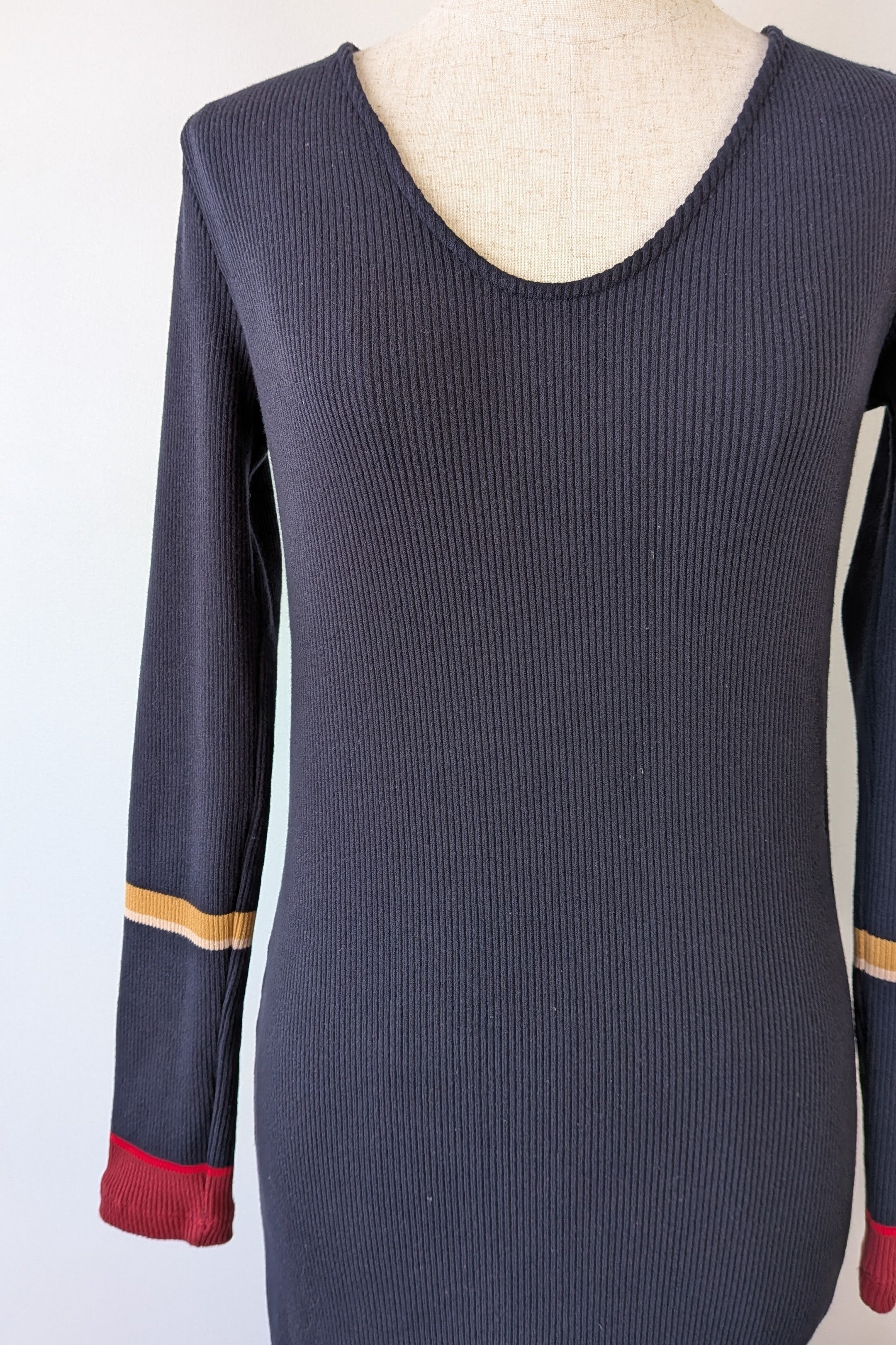 Country Road Multicoloured Scoop Neck Rib Knit Dress Size XS Brand New With Tags RRP $159