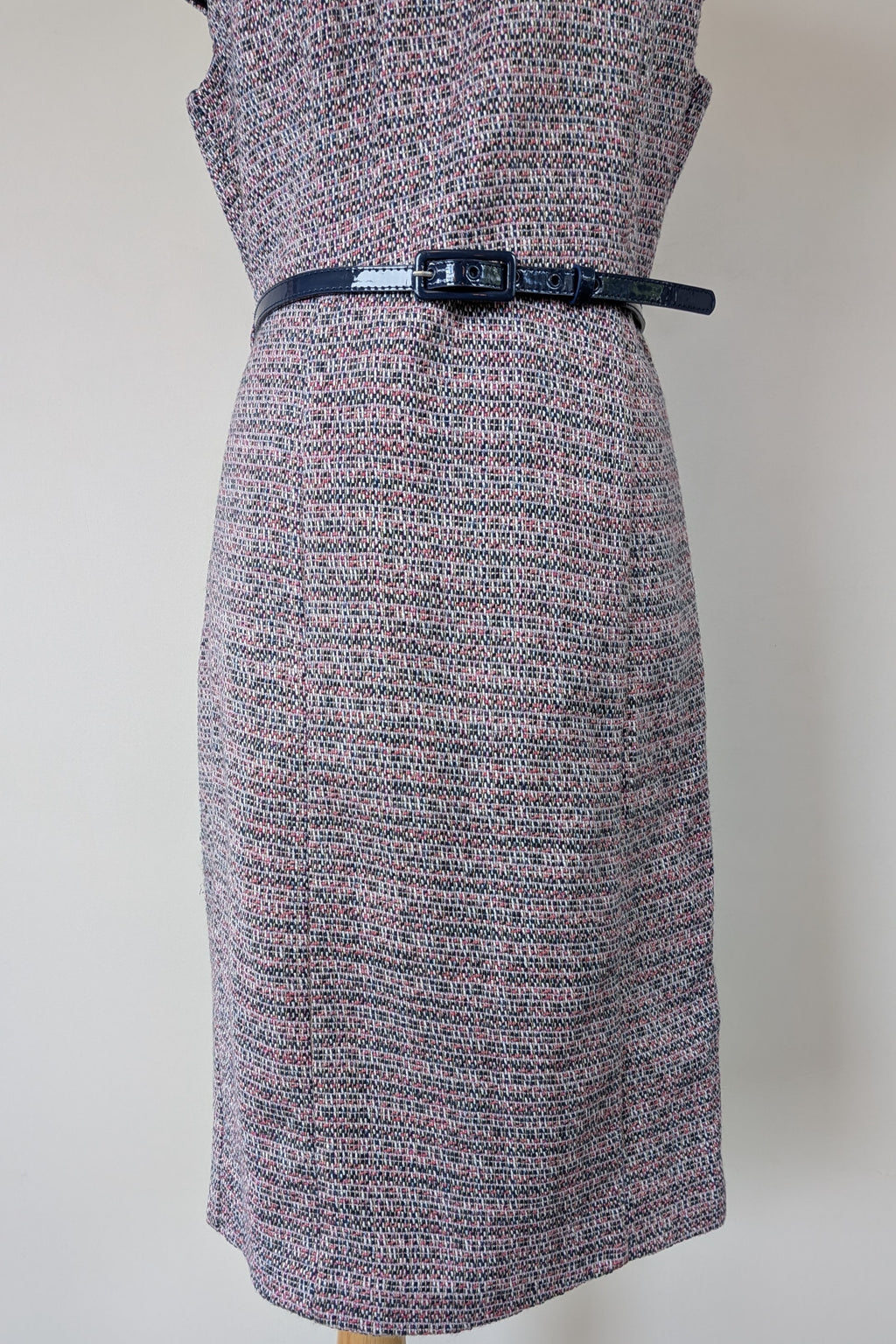 Review Tweed Pencil Dress with Belt Size 12