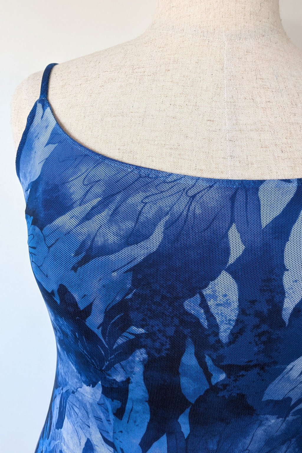 Luck & Trouble Lovesick Recycled Mesh Dress in Blue Size 16 BNWT RRP $70